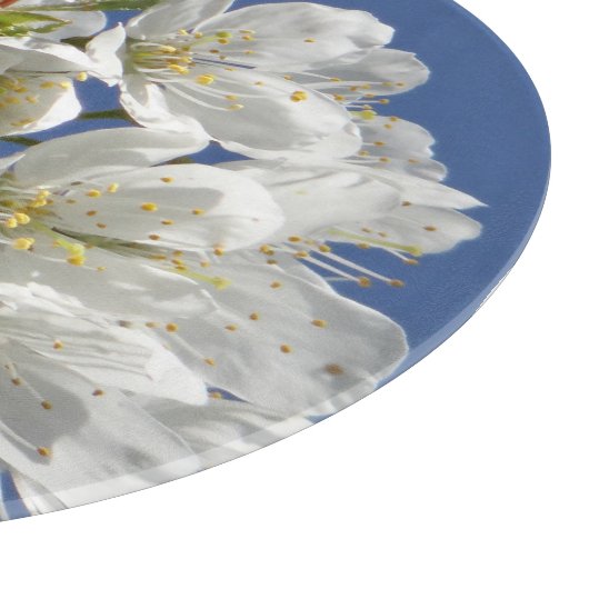 Weißer Frühlingsblut Schneidebrett (Ecke)