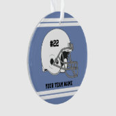 Weißer Fußballhelm | Blue Jersey Ornament (Vorderseite)