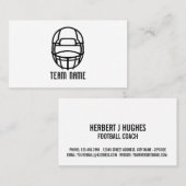 Weißer Fußballhelm, Fußball, Fußball-Trainer Visitenkarte (Vorne/Hinten)