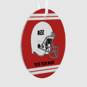 Weißer Fußballhelm | Red Jersey Ornament (Vorderseite)