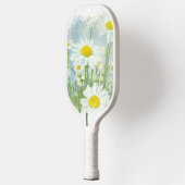Weißer Gänseblümchen-Garten Pickleball Schläger (Links)