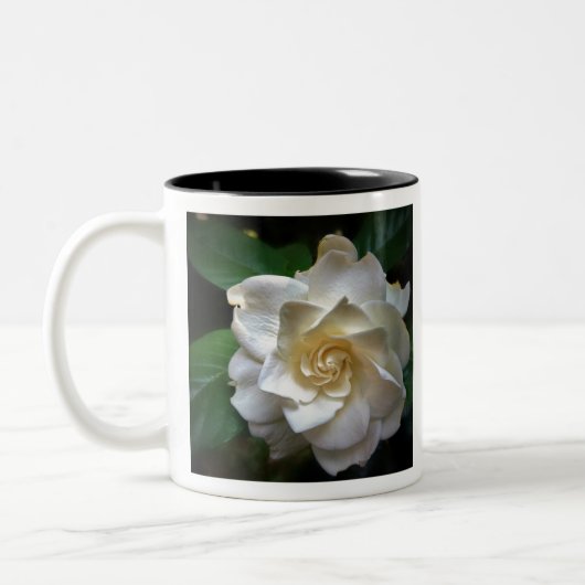 Weißer Gardenia Zweifarbige Tasse (Links)