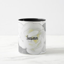 Weißer Garten Blume Tasse
