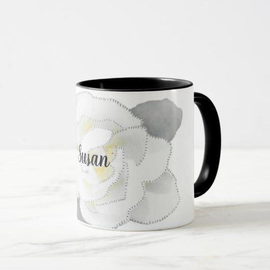 Weißer Garten Blume Tasse (VorderseiteRechts)