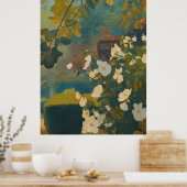 Weißer Garten Poster (Küche)