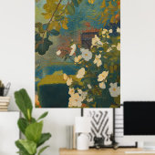 Weißer Garten Poster (Heimbüro)