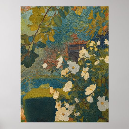 Weißer Garten Poster (Vorne)