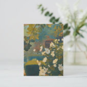 Weißer Garten Postkarte (Stehend Vorderseite)
