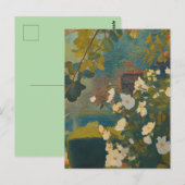 Weißer Garten Postkarte (Vorne/Hinten)