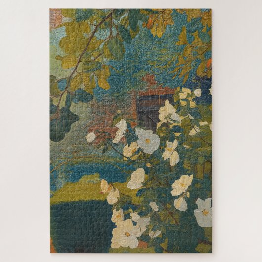 Weißer Garten Puzzle (Vertikal)