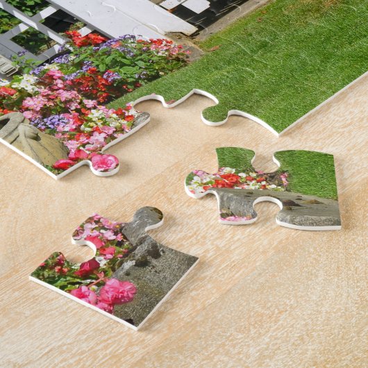 Weißer Gartentor Puzzle (Seite)