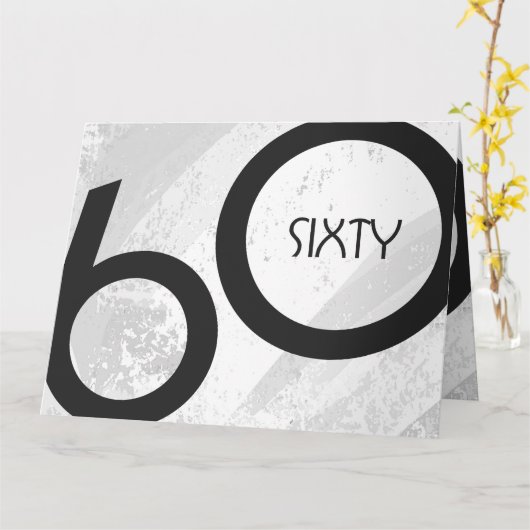 Weißer Geburtstag 60 Jahrzehnt Karte (Gelbe Blume)