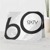 Weißer Geburtstag 60 Jahrzehnt Karte (Vorderseite)