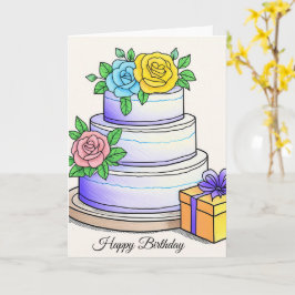 Weißer Geburtstag Cake Happy Geburtstag Karte