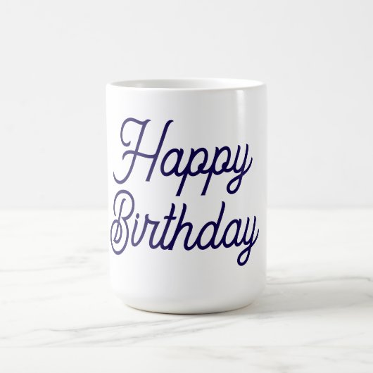 Weißer Geburtstag Kaffeetasse (Mittel)