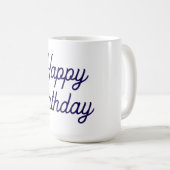 Weißer Geburtstag Kaffeetasse (VorderseiteRechts)