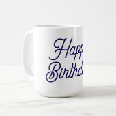 Weißer Geburtstag Kaffeetasse (Vorderseite Links)
