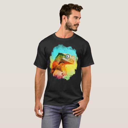 Weißer Gecko T-Shirt (Vorne ganz)