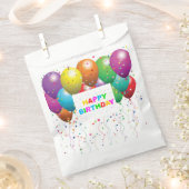 Weißer Gefältbeutel/Balloons und Confetti Geschenktütchen (Ausgeschnitten)