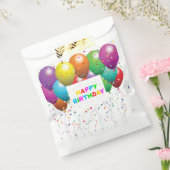 Weißer Gefältbeutel/Balloons und Confetti Geschenktütchen (Versiegelt)