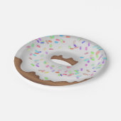 Weißer gefrorener Krapfen-Pappteller Pappteller (Schrägansicht)