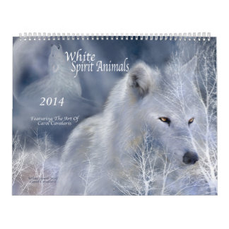 Weißer Geist-Tier-Kunst-Kalender 2014 Kalender
