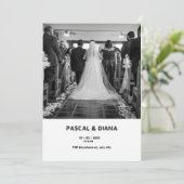 Weißer Geist Willkommen bei der Hochzeit Einladung (Stehend Vorderseite)