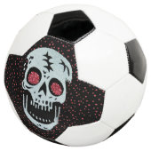 Weißer, gekratzter Schädelroter Glitzer Augen Punk Fußball (Dreiviertel)