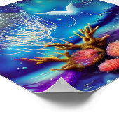 Weißer Gelee im Meer Poster (Ecke)