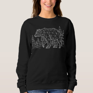 Weißer geometrischer Bärenkiefernwald Sweatshirt