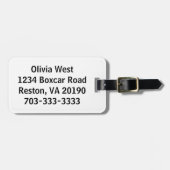 Weißer Gepäck-Taschen-Umbau Gepäckanhänger (Vorderseite horizontal)