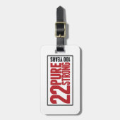 Weißer Gepäckanhänger (Vorderseite vertikal)