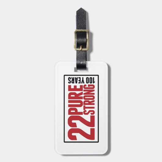 Weißer Gepäckanhänger (Vorderseite vertikal)