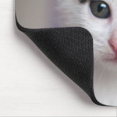 Weißer gepunkteter Kitty Mousepad (Ecke)