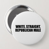 Weißer gerader republikanischer Mann Button (Vorne & Hinten)