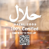 Weißer Geschäfts-QR-Code Halal Fensteraufkleber (Blatt 2)