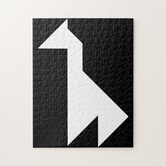 Weißer Giraffe Tangram Puzzle (Vertikal)