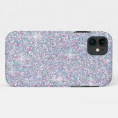 Weißer Glitzer Case-Mate iPhone Hülle (Rückseite (Horizontal))