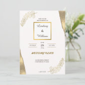 Weißer Glitzer Einladung (Stehend Vorderseite)