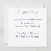 Weißer Glitzer Einladung (Rückseite)