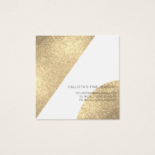 Weißer Glitzer Geo Heroring Display (Rückseite)