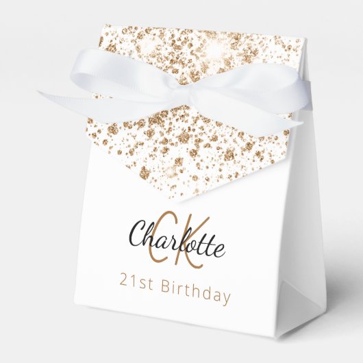 Weißer Glitzer Geschenkschachtel (Vorderseite)