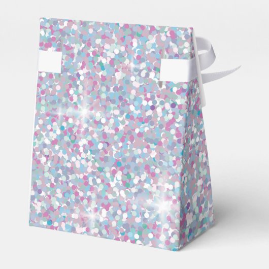 Weißer Glitzer Geschenkschachtel (Rückseite)