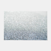 Weißer Glitzer Gradient Fußmatte (Vorderseite)