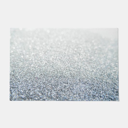 Weißer Glitzer Gradient Fußmatte (Vorderseite)