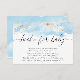 Weißer Glitzer in Aquarell Begleitkarte