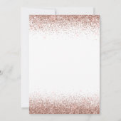 Weißer Glitzer jedes Alters Geburtstag Rosa Rose Einladung (Rückseite)