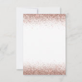 Weißer Glitzer jedes Alters Geburtstag Rosa Rose Einladung (Rückseite)