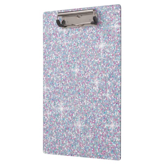 Weißer Glitzer Klemmbrett (Links)