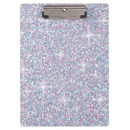 Weißer Glitzer Klemmbrett (Vorderseite)